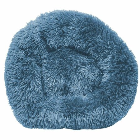 PETPURIFIERS Nestler High-Grade Plush & Soft Rounded Dog Bed, Blue - Large PE3163088